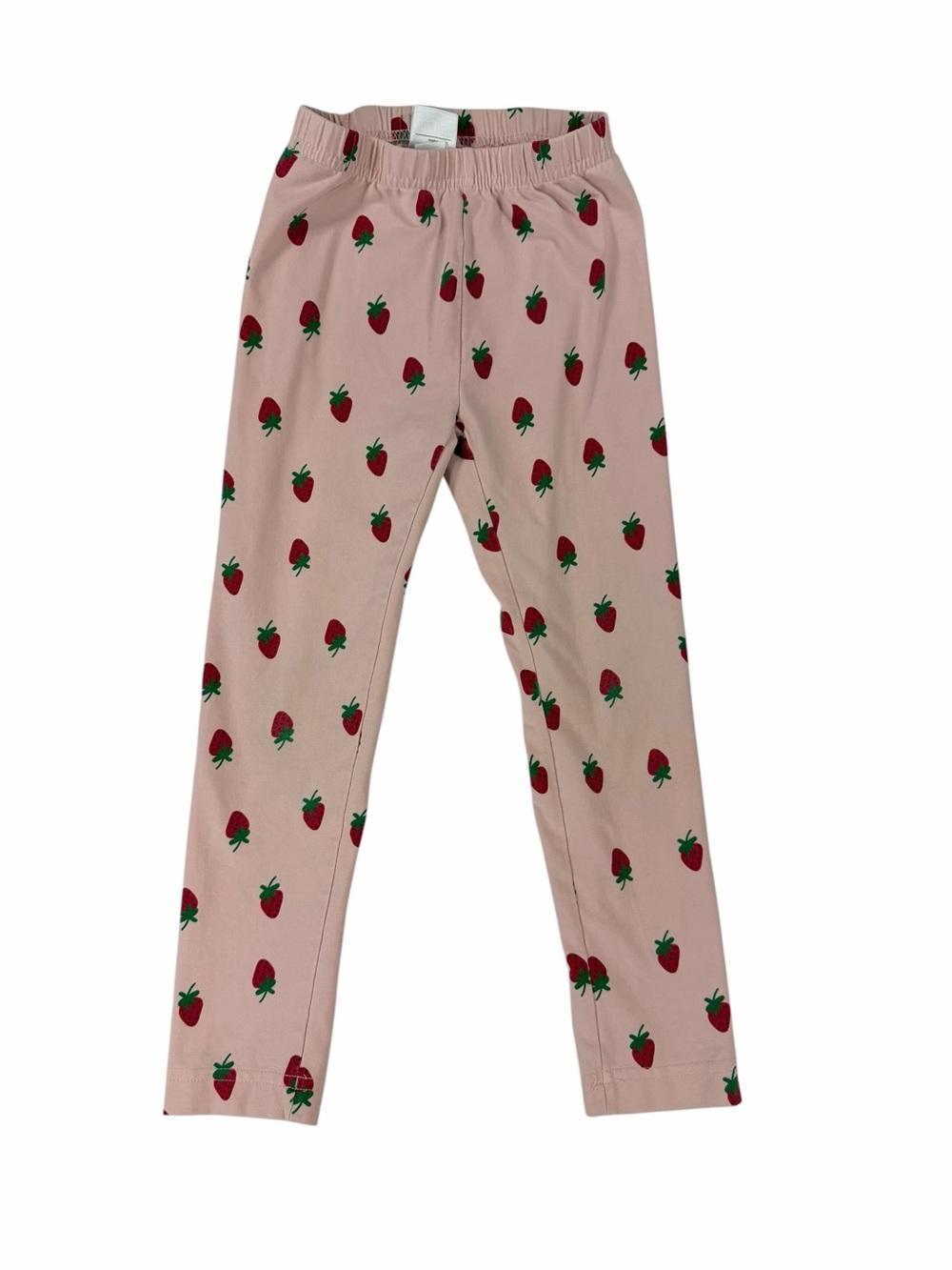 Hanna Andersson Strawberry Print Leggings ~ Girls 5 / 110 ~ Pink Cotton